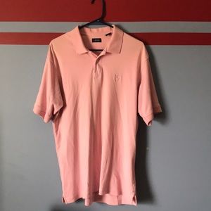 Izod Mens Pink Polo. Size L.